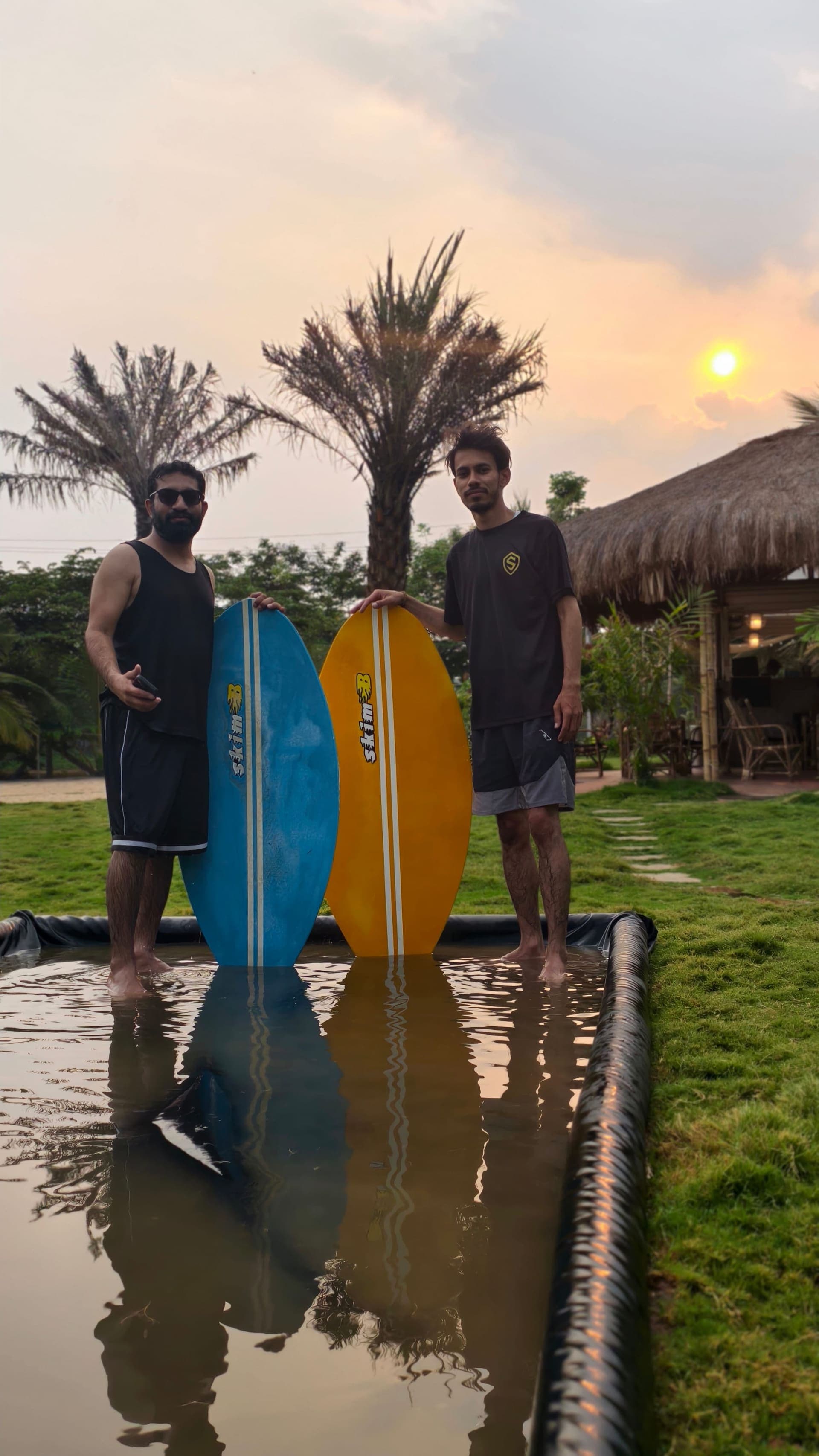 Skimboarding at the Pool